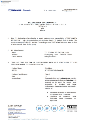 TeltoHeart DoC Class I MDR page 01.png