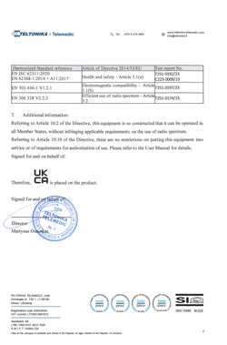 UKCA Declaration of conformity, TeltoHeart page 2