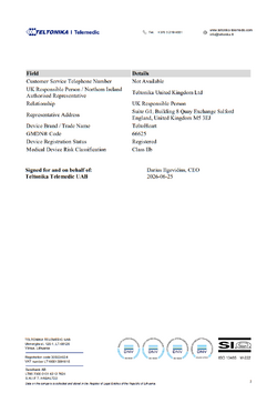 UK Declaration of conformity page 2