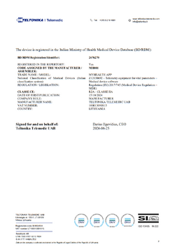 SW CE MDR Declaration of conformity, MyHealth app page 2