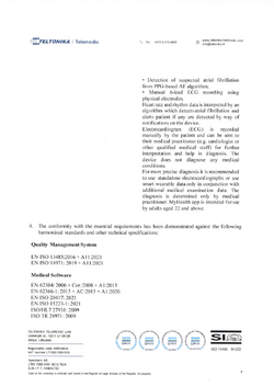 SW CE MDR Declaration of conformity, MyHealth app page 2