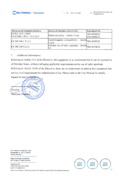 EU Declaration of conformity, TeltoHeart page 2
